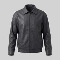 Herren Kunstlederjacke mit Hemdkragen | Wulf