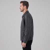 Herren Kunstlederjacke mit Hemdkragen | Wulf