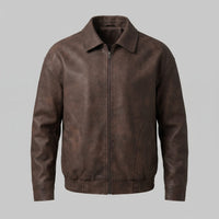 Herren Kunstlederjacke mit Hemdkragen | Wulf