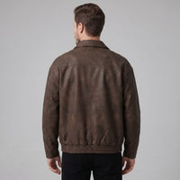 Herren Kunstlederjacke mit Hemdkragen | Wulf