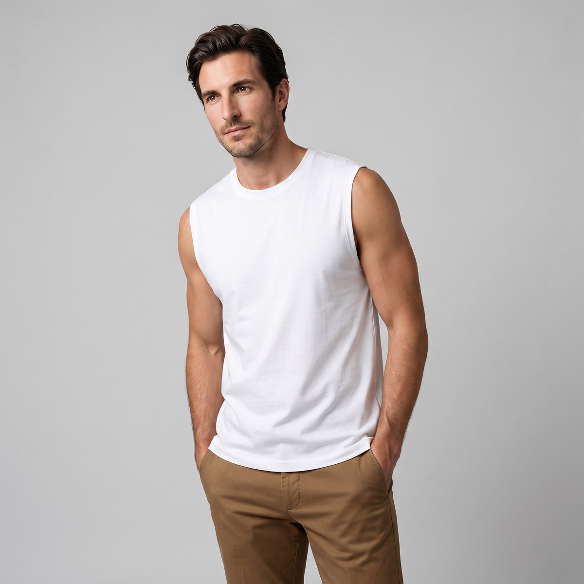 Herren Baumwoll-Tanktop mit Rundhalsausschnitt | Richard_1