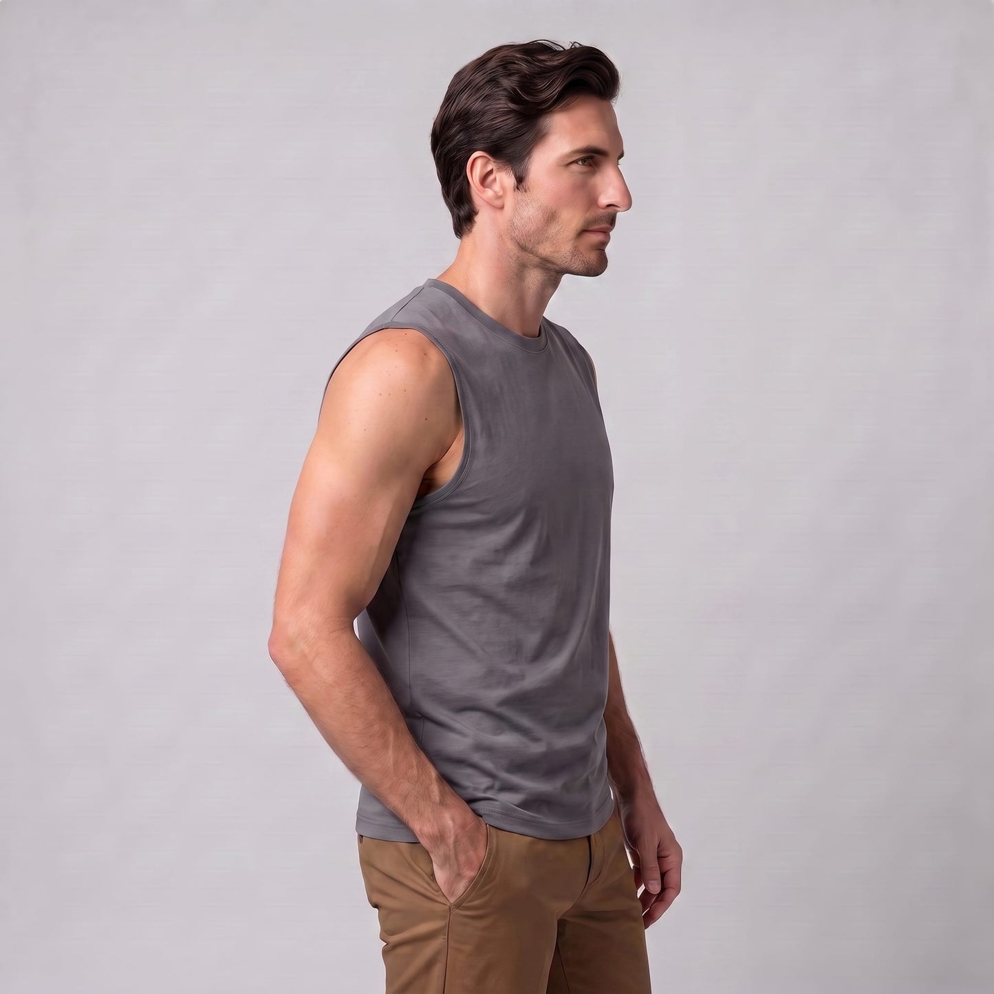 Herren Baumwoll-Tanktop mit Rundhalsausschnitt | Richard_10