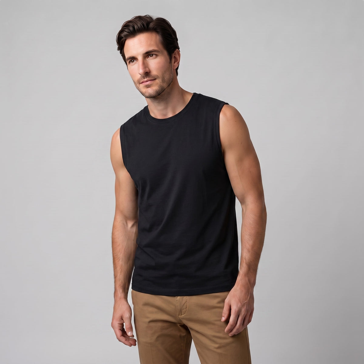 Herren Baumwoll-Tanktop mit Rundhalsausschnitt | Richard_13