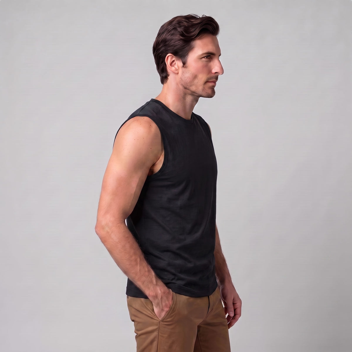 Herren Baumwoll-Tanktop mit Rundhalsausschnitt | Richard