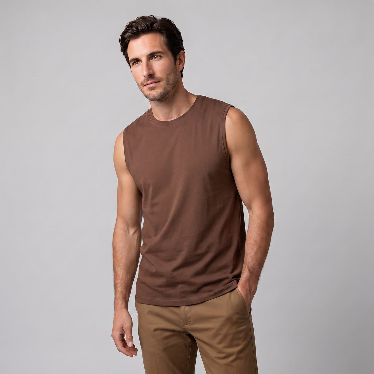 Herren Baumwoll-Tanktop mit Rundhalsausschnitt | Richard_19