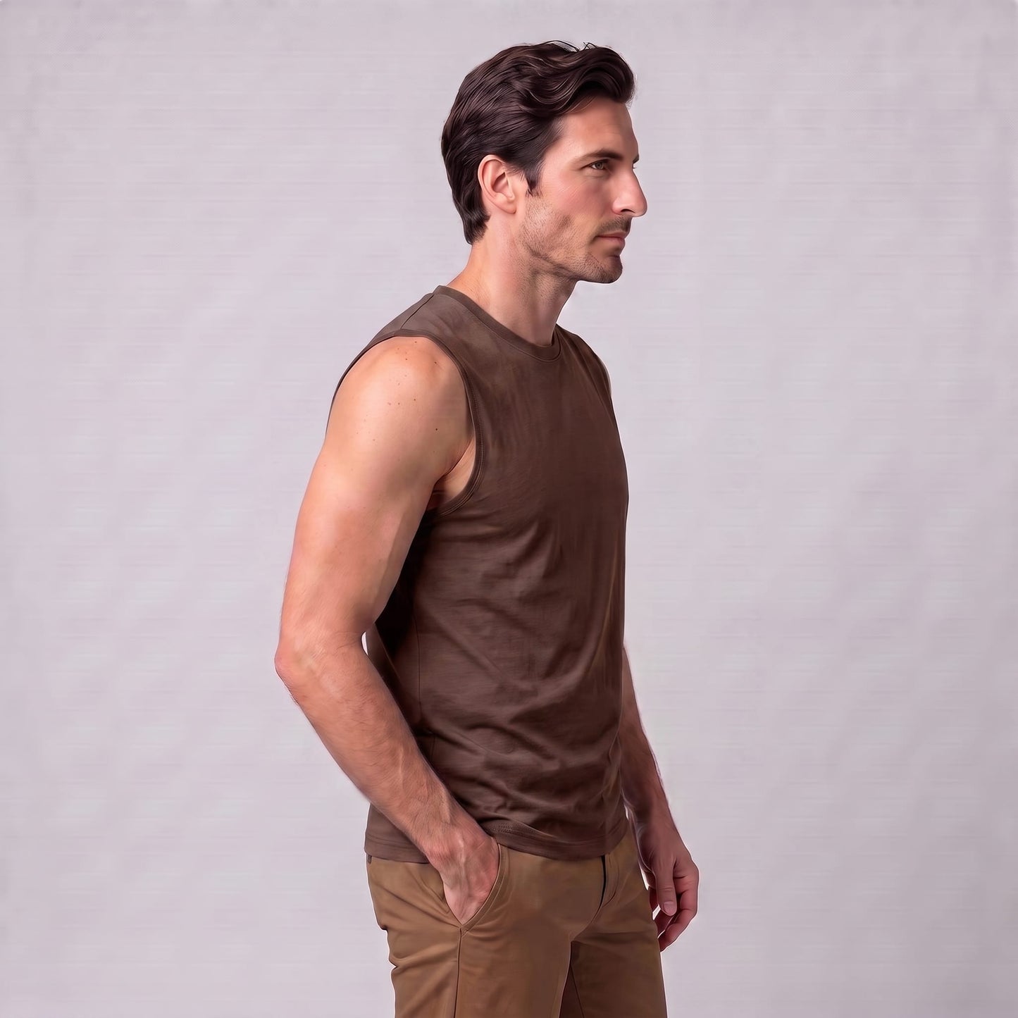 Herren Baumwoll-Tanktop mit Rundhalsausschnitt | Richard_22