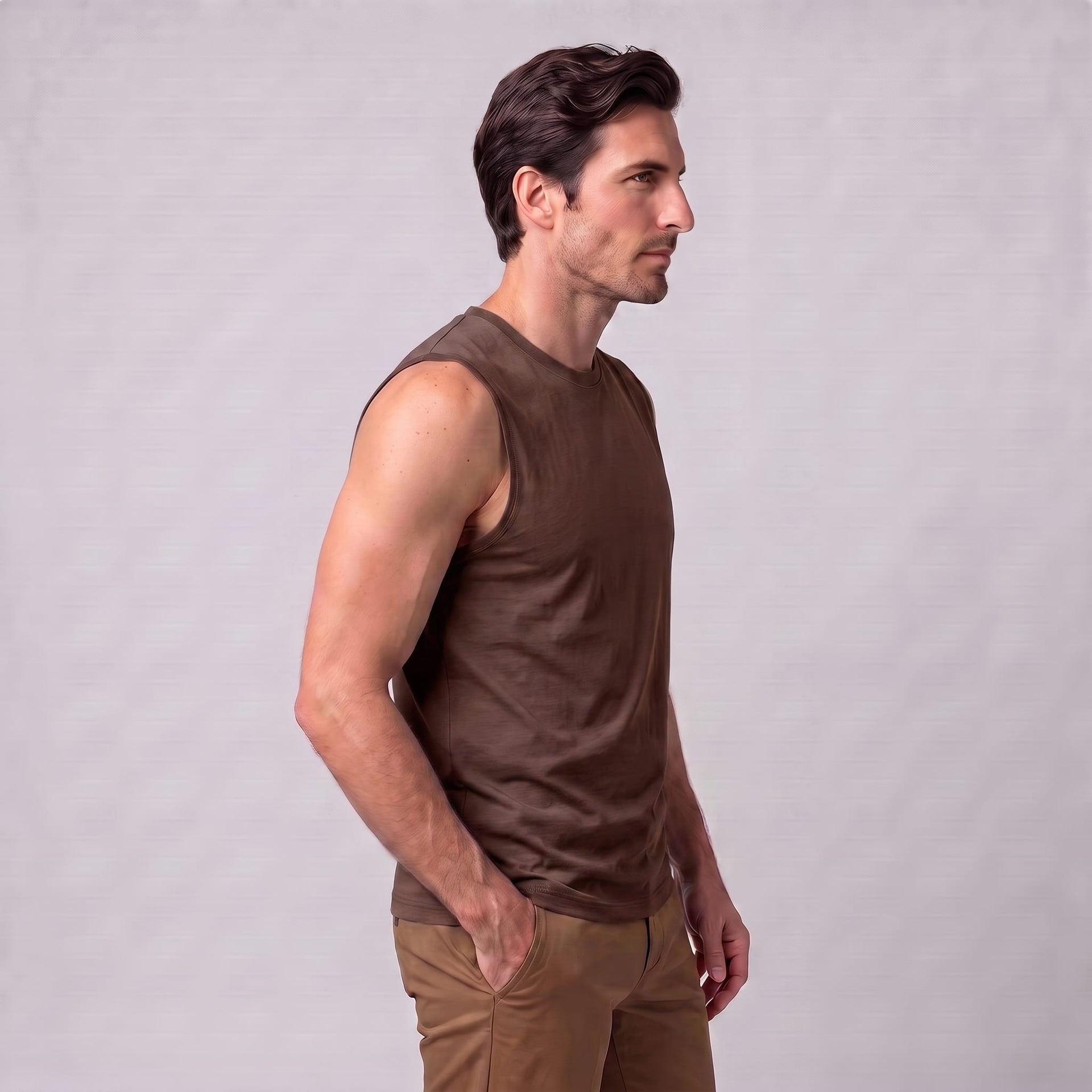 Herren Baumwoll-Tanktop mit Rundhalsausschnitt | Richard