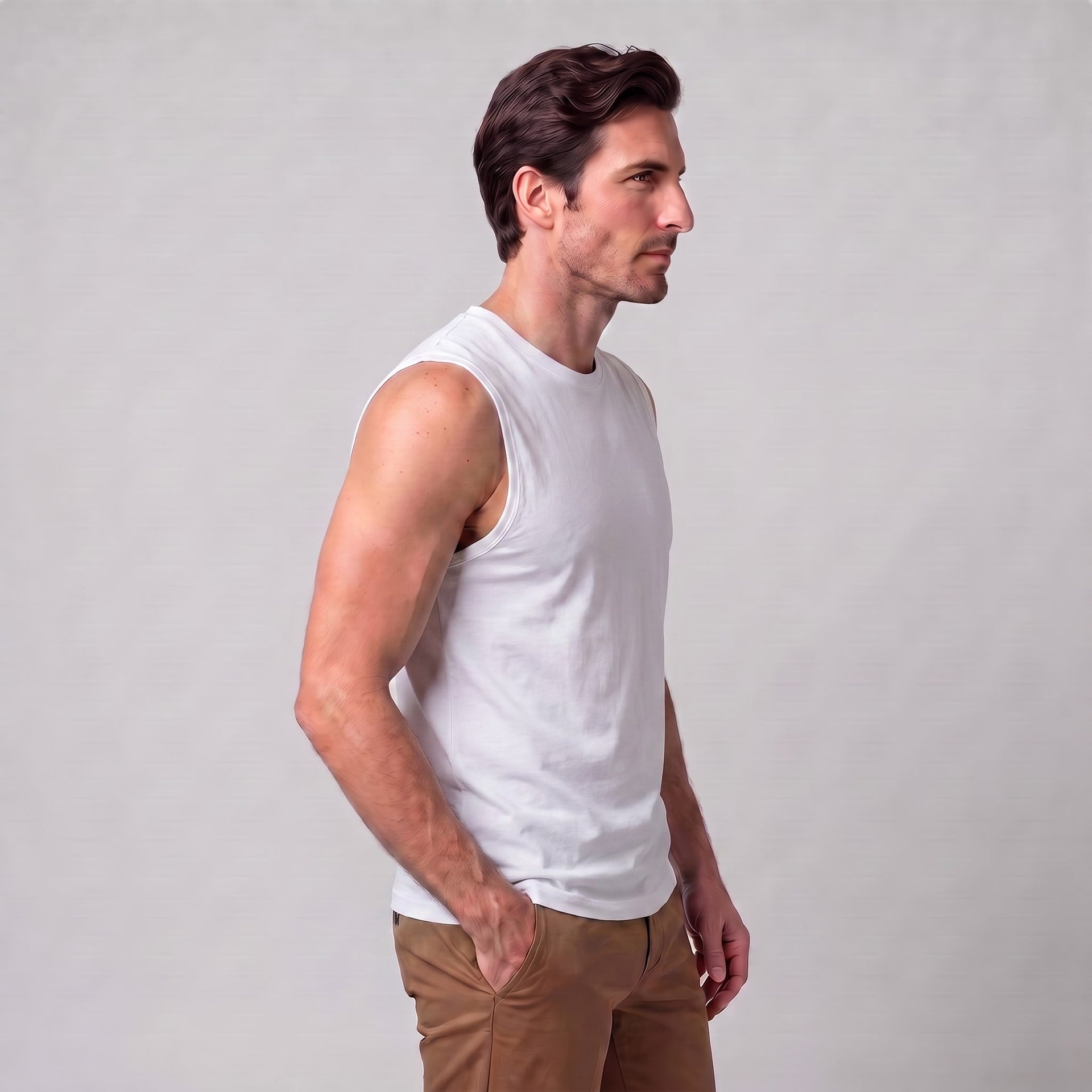 Herren Baumwoll-Tanktop mit Rundhalsausschnitt | Richard