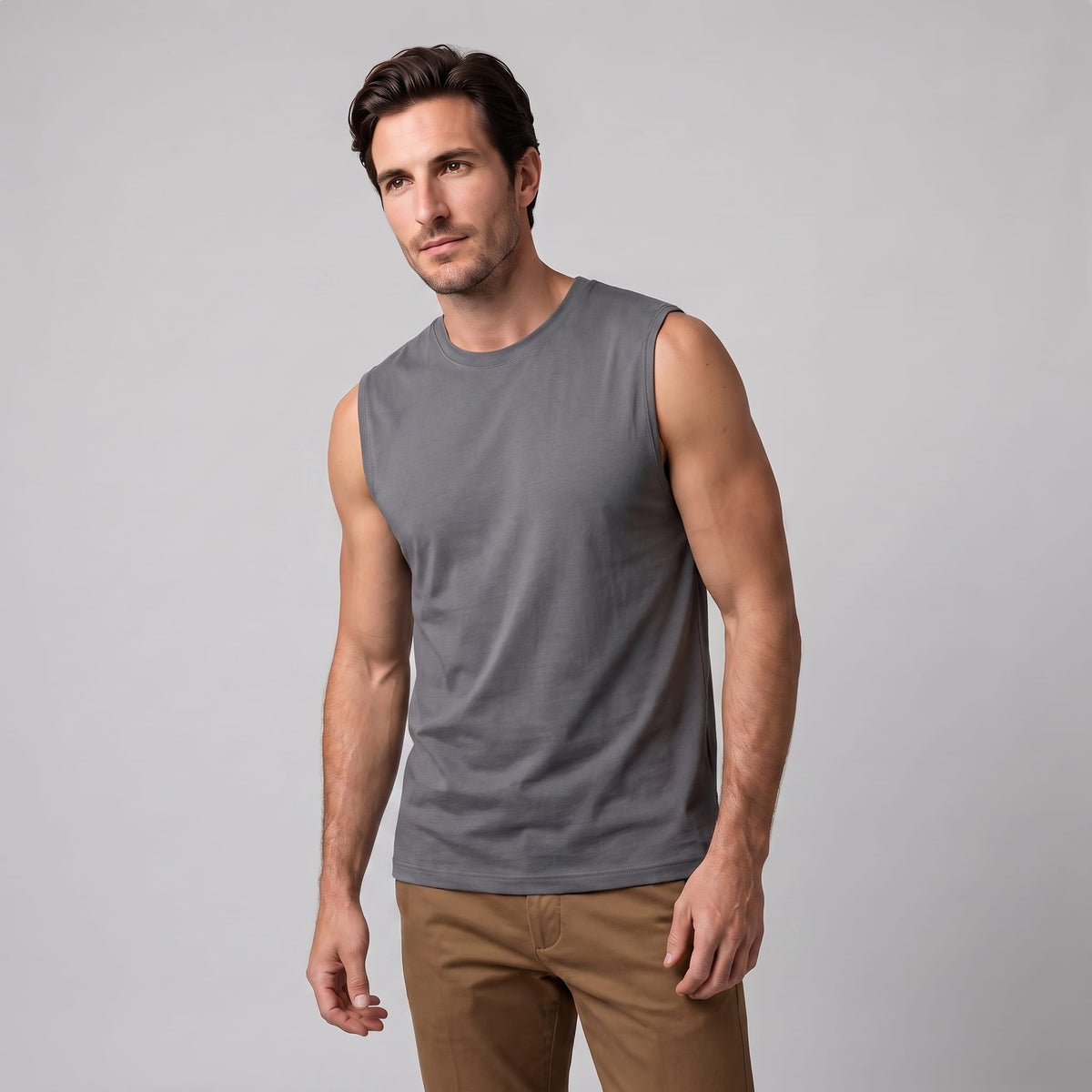 Herren Baumwoll-Tanktop mit Rundhalsausschnitt | Richard