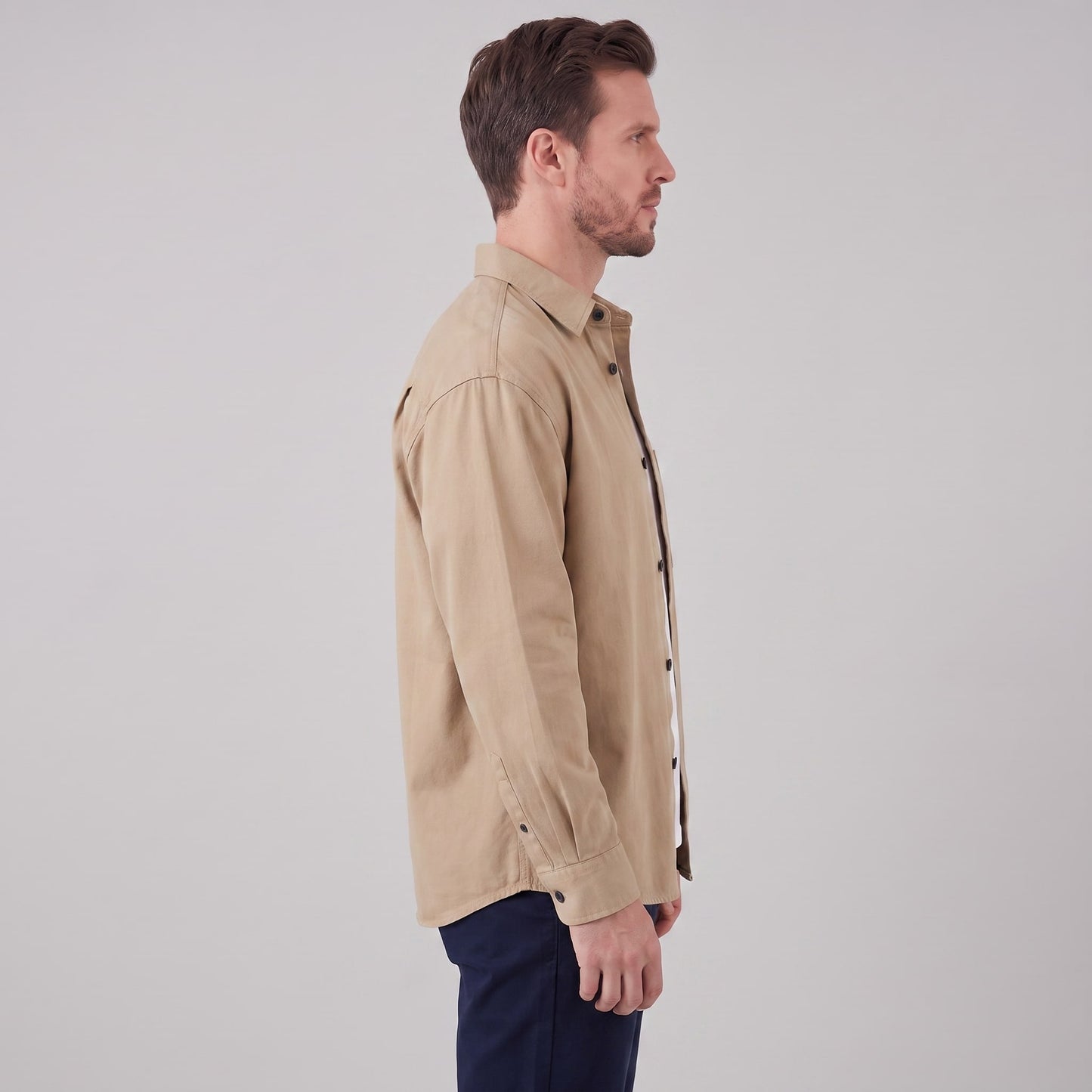 Herren Hemdjacke Oversize mit Brusttasche | Frank_16