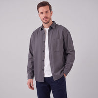 Herren Hemdjacke Oversize mit Brusttasche | Frank