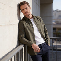 Herren Hemdjacke Oversize mit Brusttasche | Frank