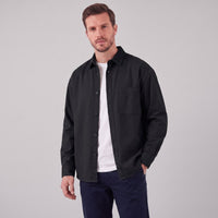 Herren Hemdjacke Oversize mit Brusttasche | Frank