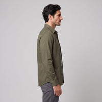 Herren Viskosehemd Overshirt mit Kentkragen | Detlef