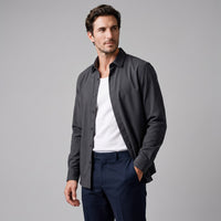Herren Viskosehemd Overshirt mit Kentkragen | Detlef
