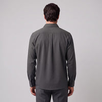 Herren Viskosehemd Overshirt mit Kentkragen | Detlef