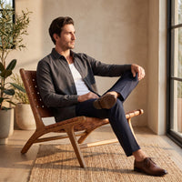 Herren Viskosehemd Overshirt mit Kentkragen | Detlef