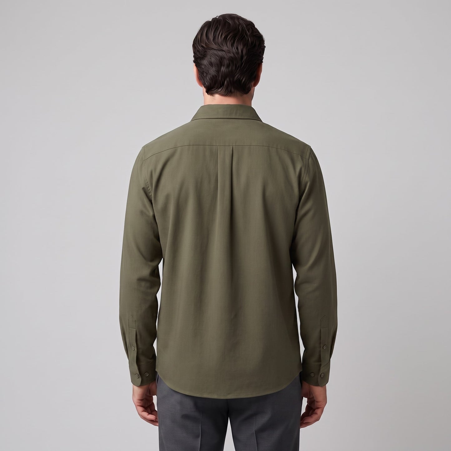 Herren Viskosehemd Overshirt mit Kentkragen | Detlef_9