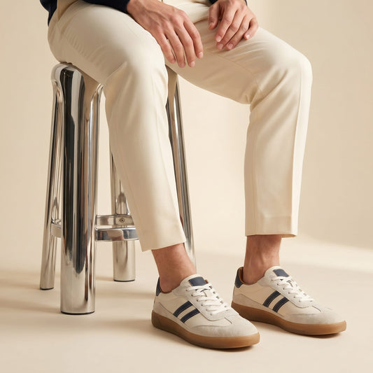 Herren Ledersneaker mit Kontraststreifen | Gebhard_1