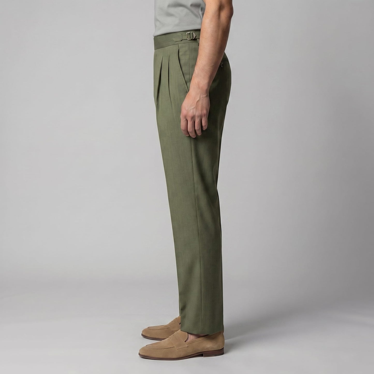 Herren Bundfaltenhose mit Aufschlag | Leon_12