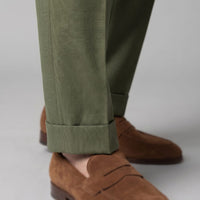Herren Bundfaltenhose mit Aufschlag | Leon