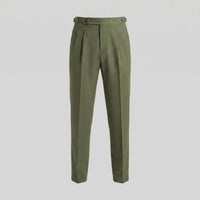 Herren Bundfaltenhose mit Aufschlag | Leon