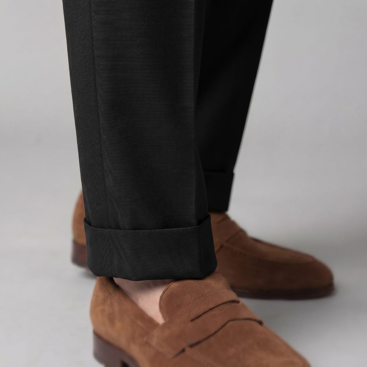 Herren Bundfaltenhose mit Aufschlag | Leon