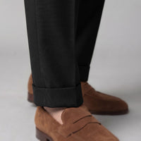 Herren Bundfaltenhose mit Aufschlag | Leon
