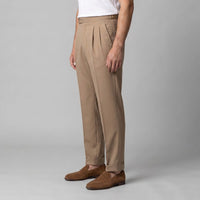 Herren Bundfaltenhose mit Aufschlag | Leon