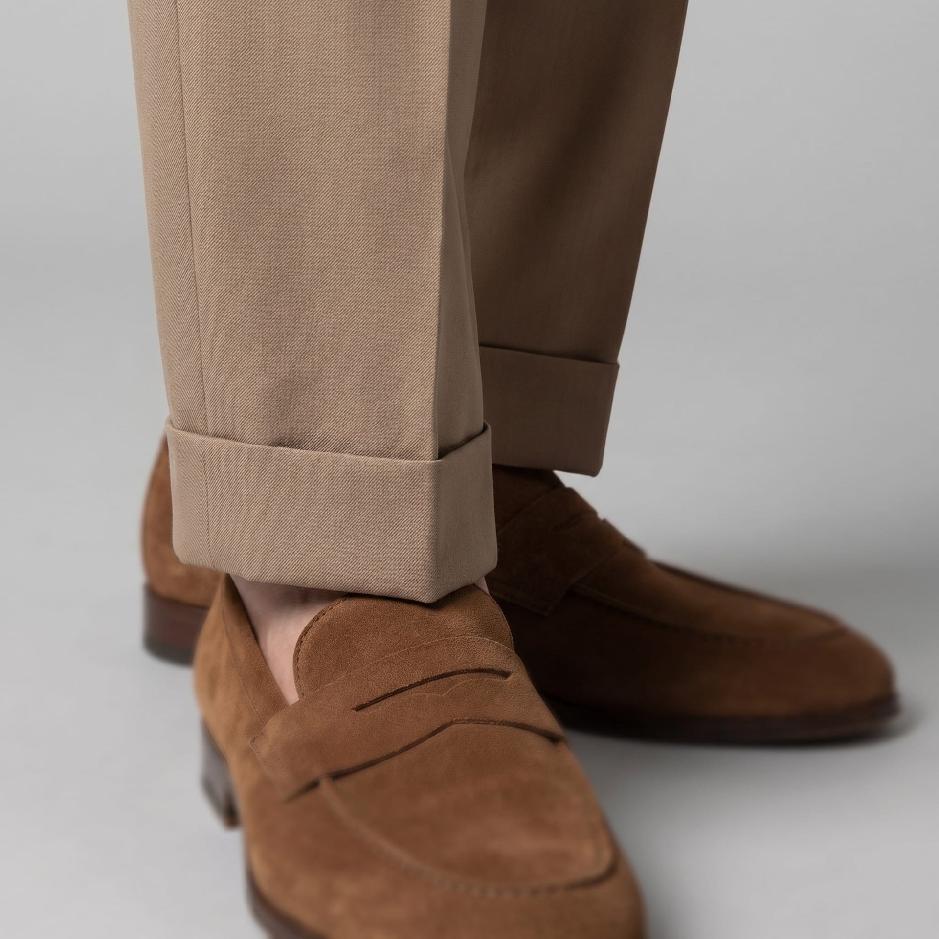 Herren Bundfaltenhose mit Aufschlag | Leon