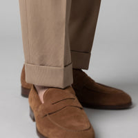 Herren Bundfaltenhose mit Aufschlag | Leon