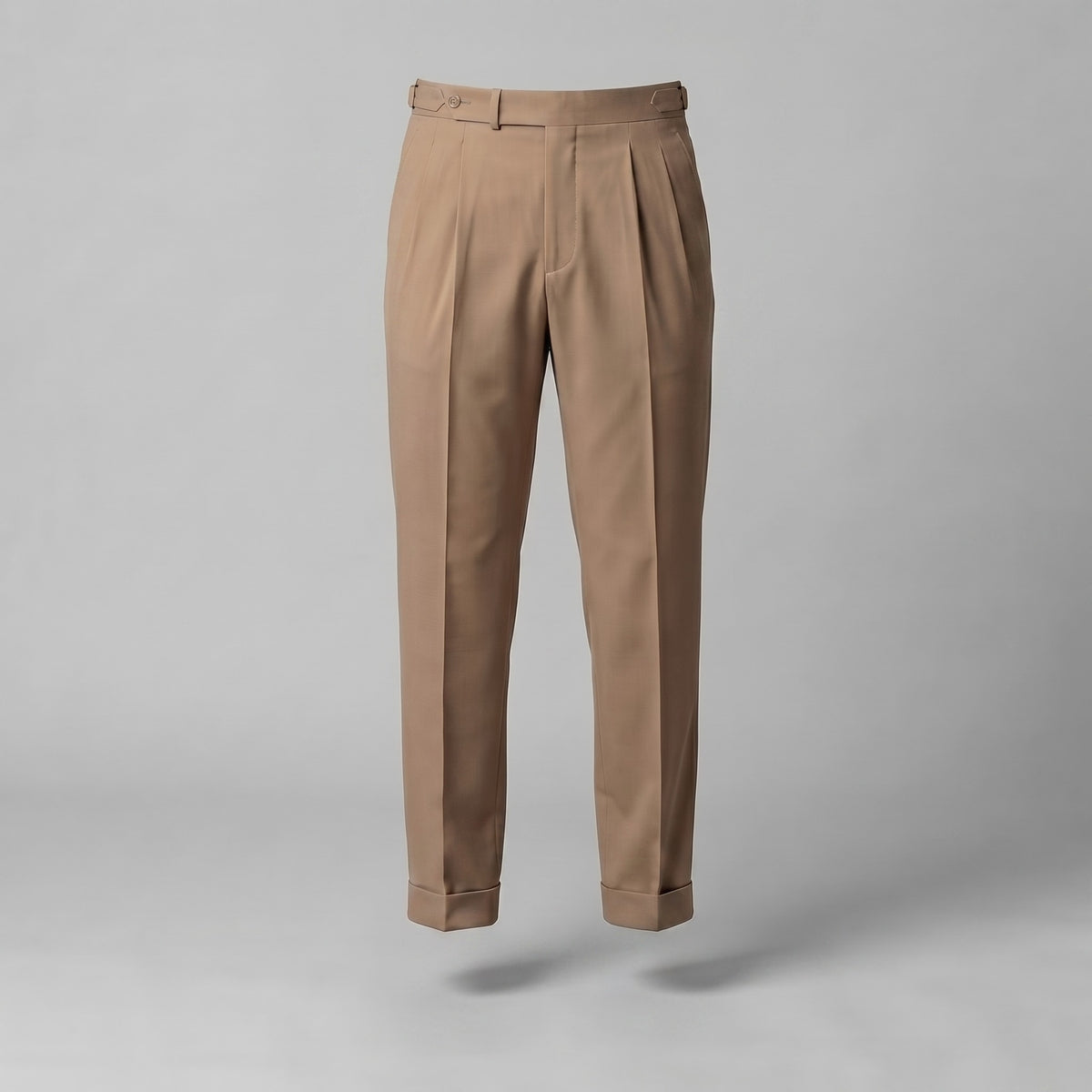 Herren Bundfaltenhose mit Aufschlag | Leon
