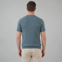 Herren Strickshirt Kurzarm mit Rippbündchen | Robin