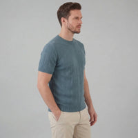 Herren Strickshirt Kurzarm mit Rippbündchen | Robin