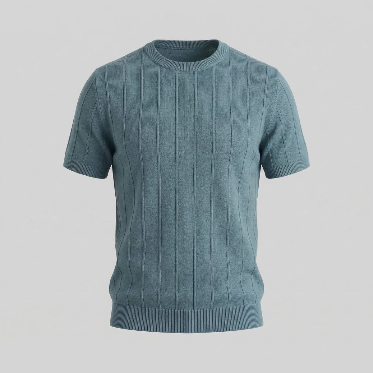 Herren Strickshirt Kurzarm mit Rippbündchen | Robin_14