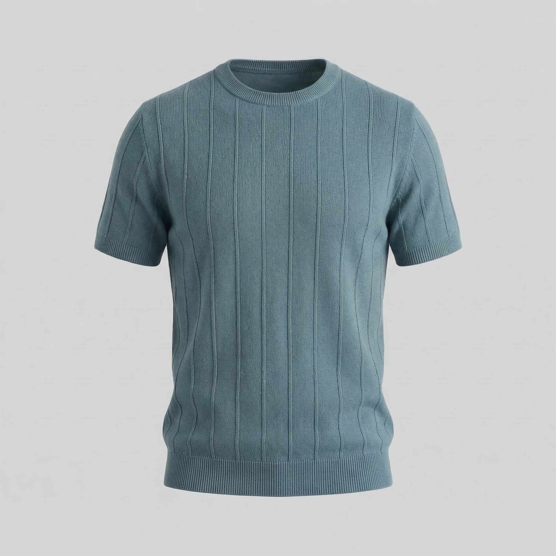 Herren Strickshirt Kurzarm mit Rippbündchen | Robin
