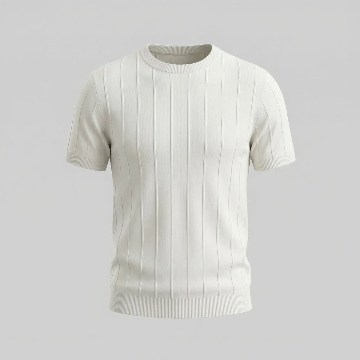 Herren Strickshirt Kurzarm mit Rippbündchen | Robin