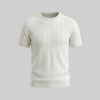 Herren Strickshirt Kurzarm mit Rippbündchen | Robin