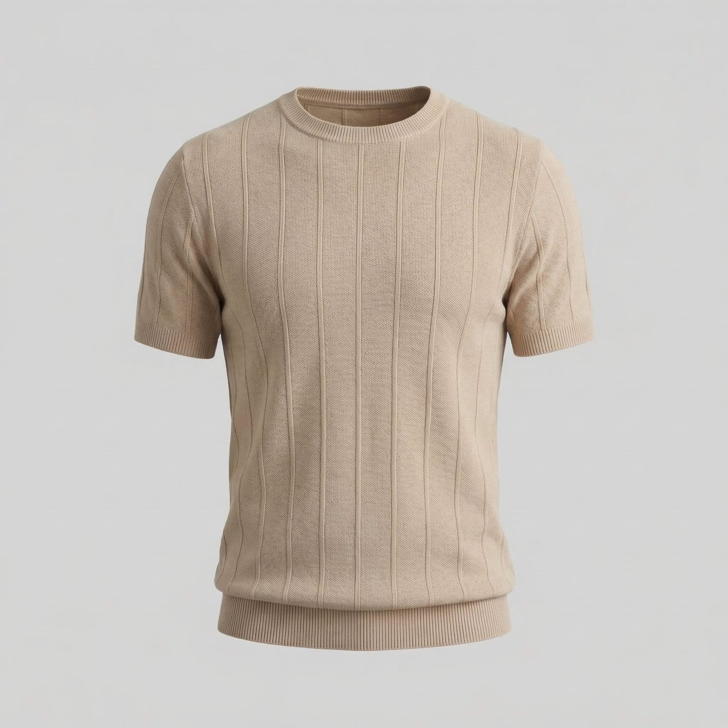 Herren Strickshirt Kurzarm mit Rippbündchen | Robin_5