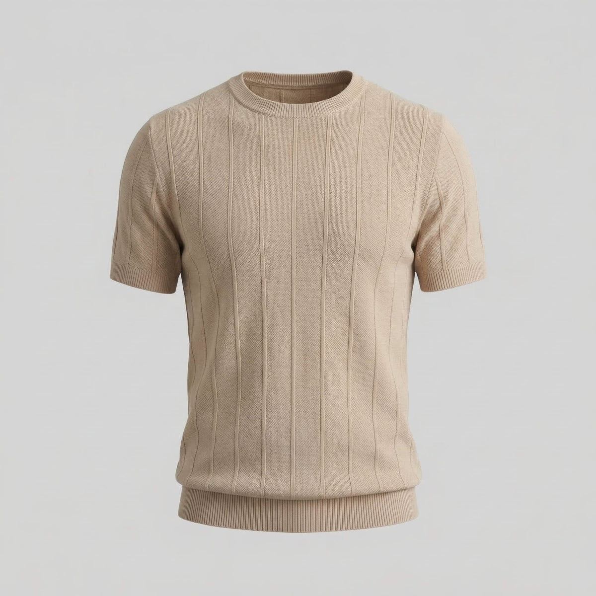 Herren Strickshirt Kurzarm mit Rippbündchen | Robin