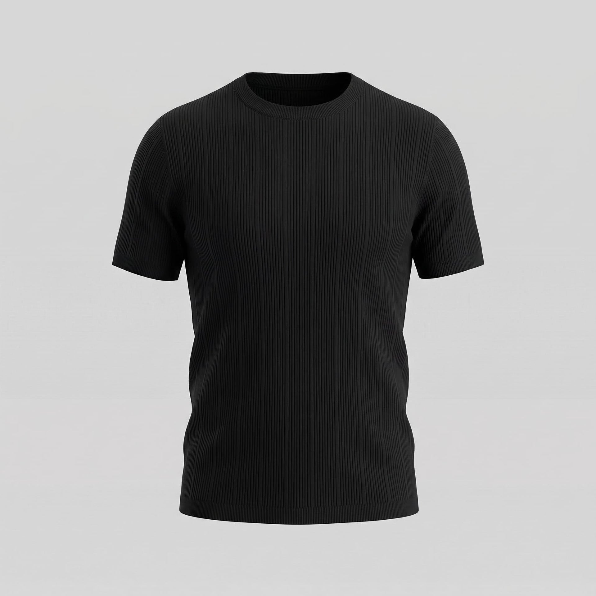 Herren Strickshirt Kurzarm mit Rippbündchen | Robin