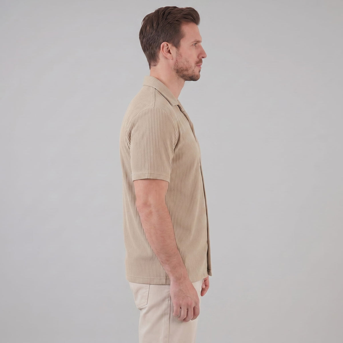 Herren Rippstrickhemd mit Kubakragen | Jakob_8