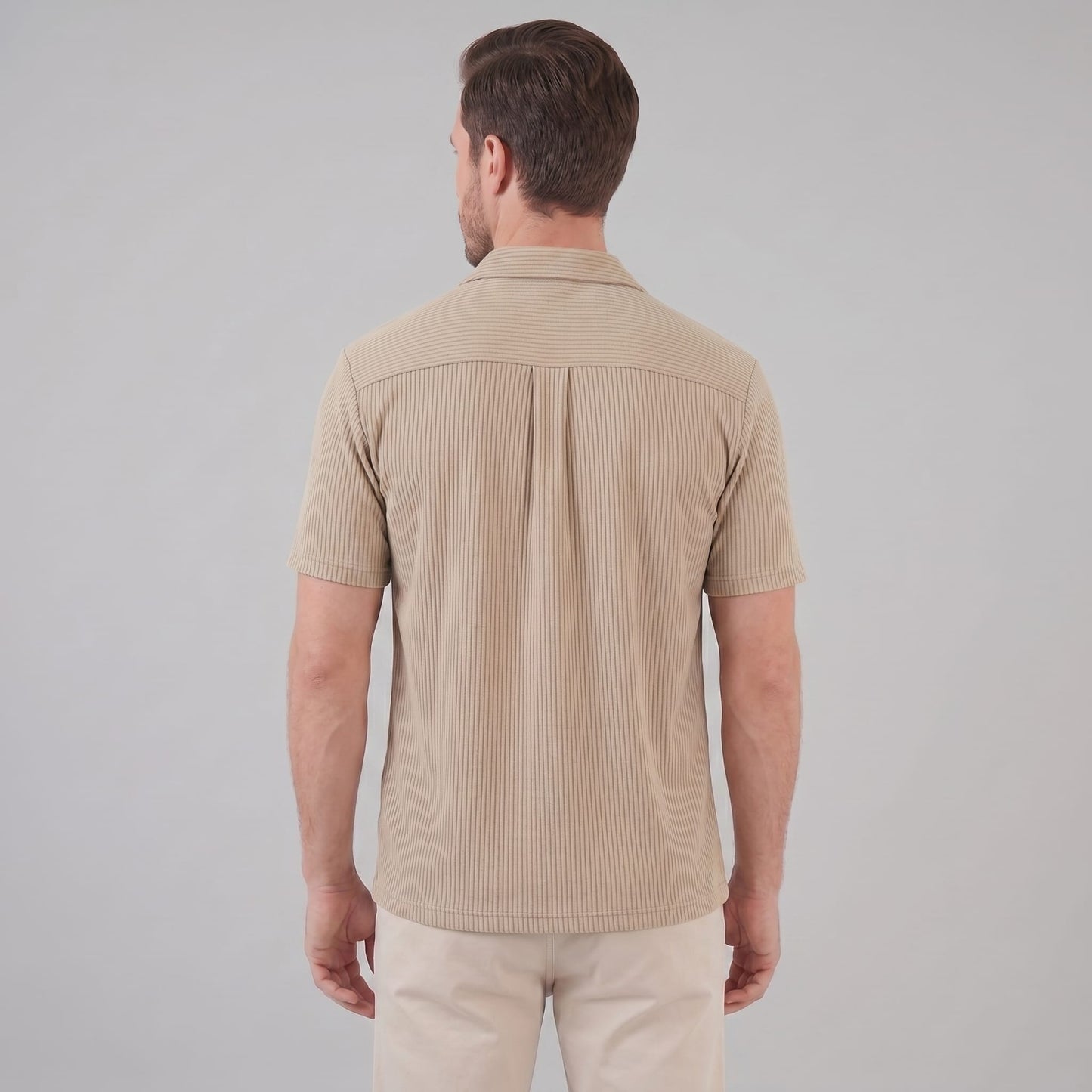 Herren Rippstrickhemd mit Kubakragen | Jakob_9