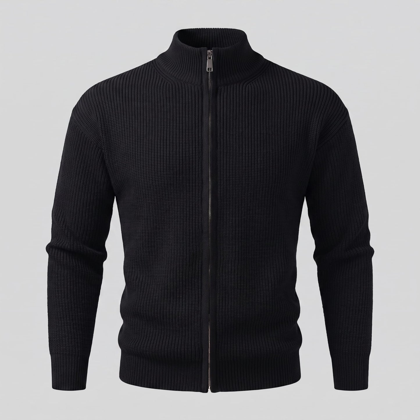 Herren Rippstrickjacke mit Reißverschluss | Stefan_12