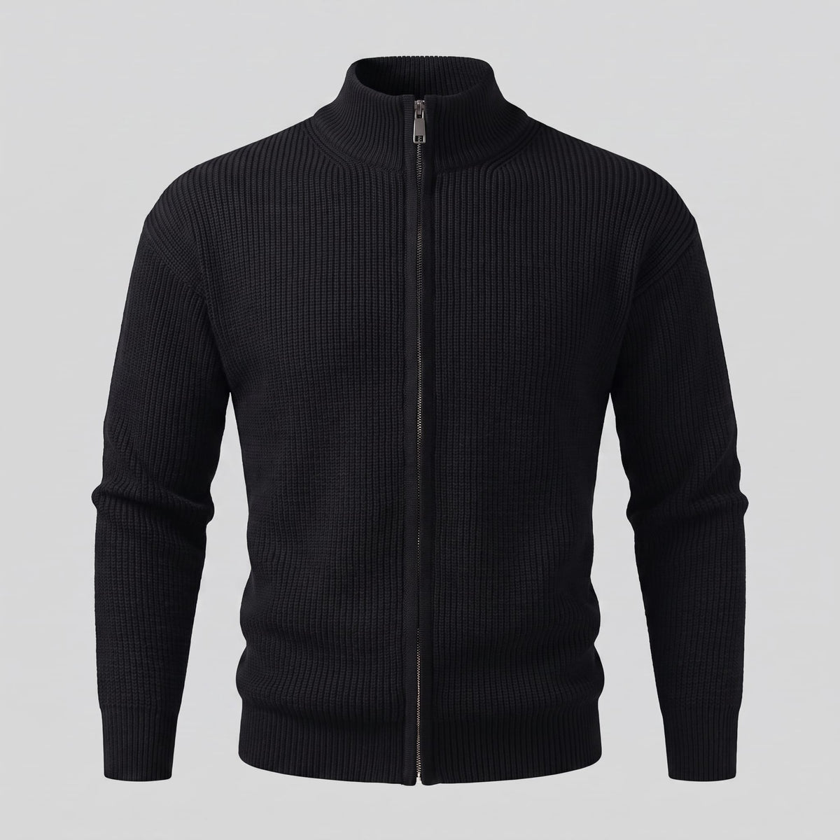 Herren Rippstrickjacke mit Reißverschluss | Stefan