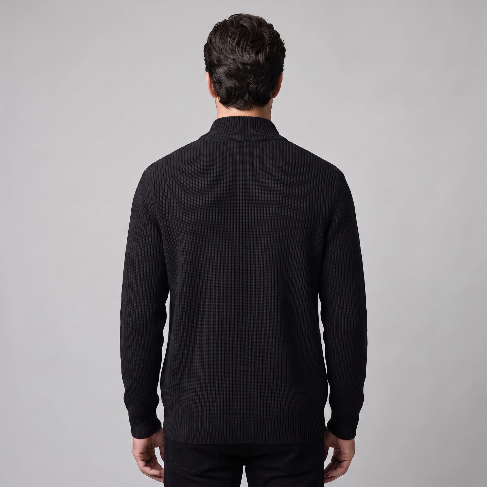 Herren Rippstrickjacke mit Reißverschluss | Stefan