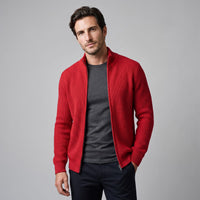 Herren Rippstrickjacke mit Reißverschluss | Stefan