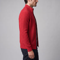 Herren Rippstrickjacke mit Reißverschluss | Stefan