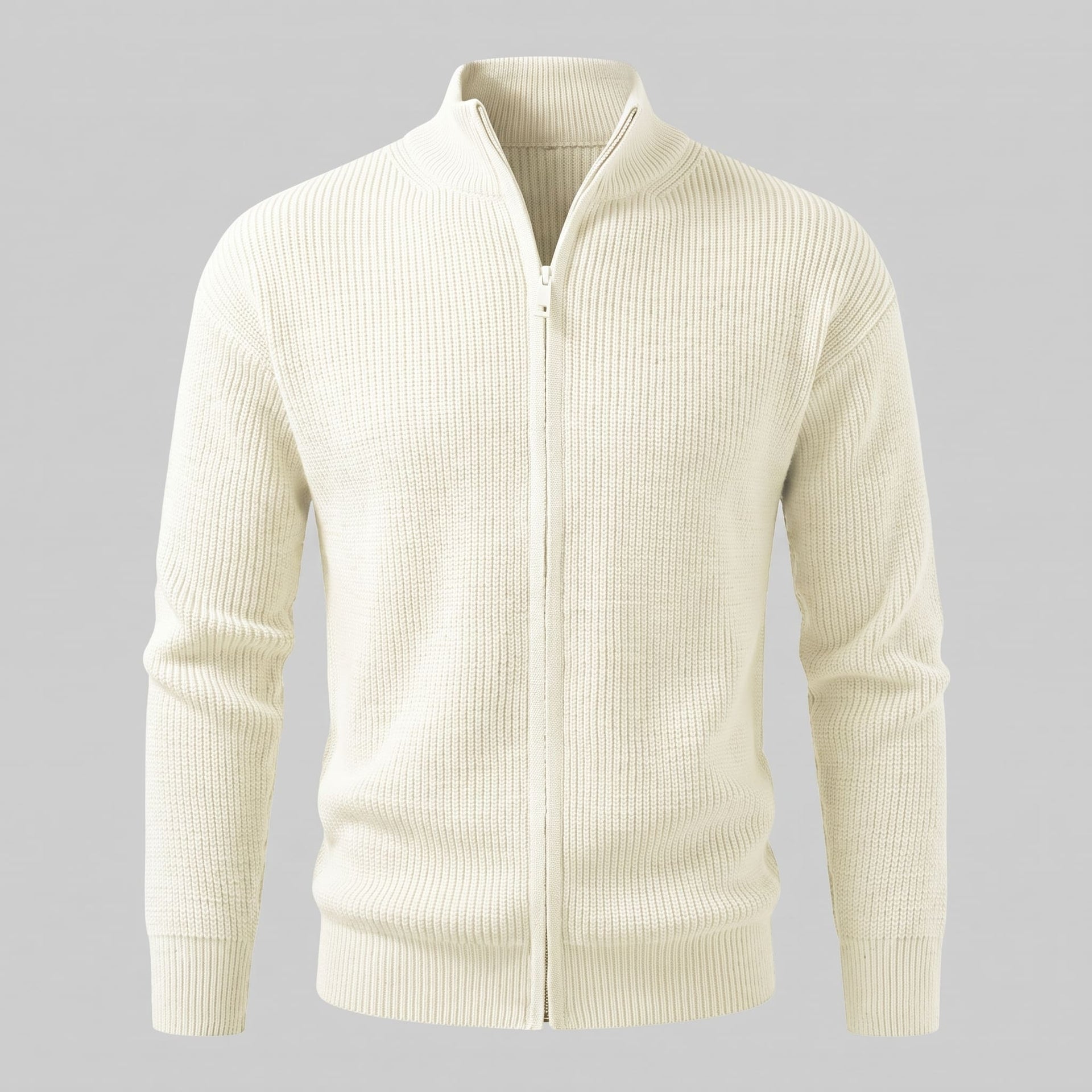Herren Rippstrickjacke mit Reißverschluss | Stefan