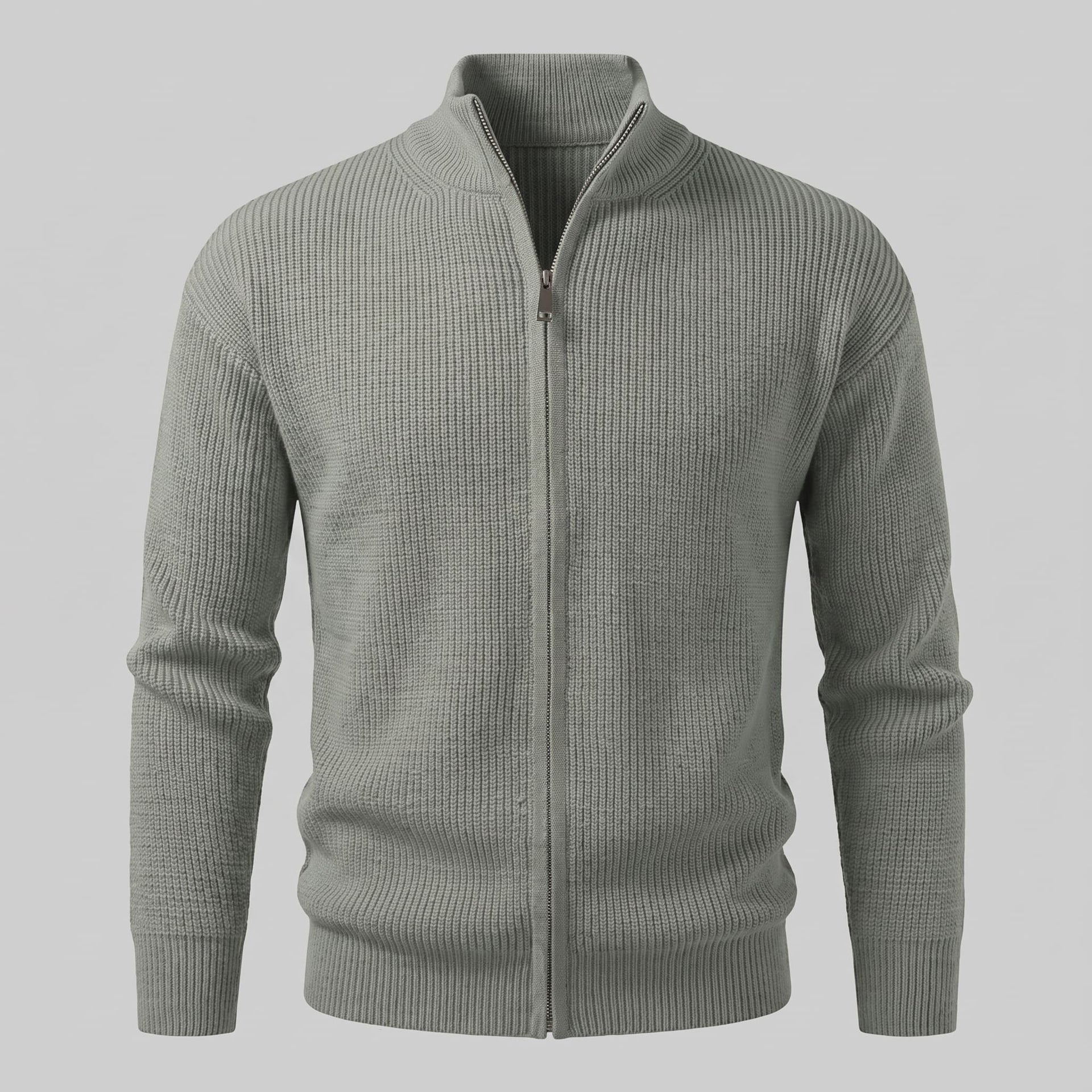 Herren Rippstrickjacke mit Reißverschluss | Stefan